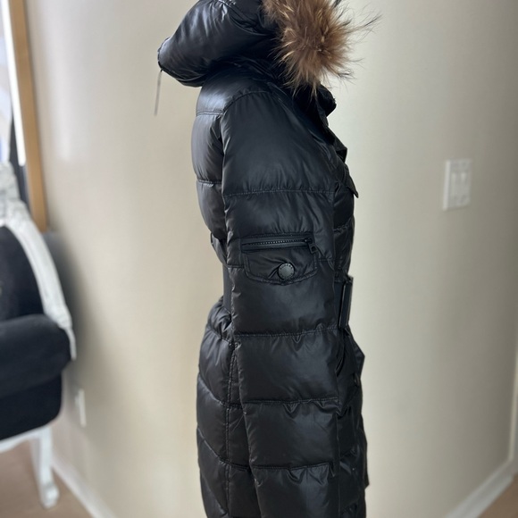 RUDSAK woman’s Black Puffer Coat with Fur Hood - Picture 3 of 13